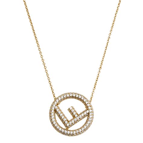 fendi chiosk gold|F is Fendi Necklace .